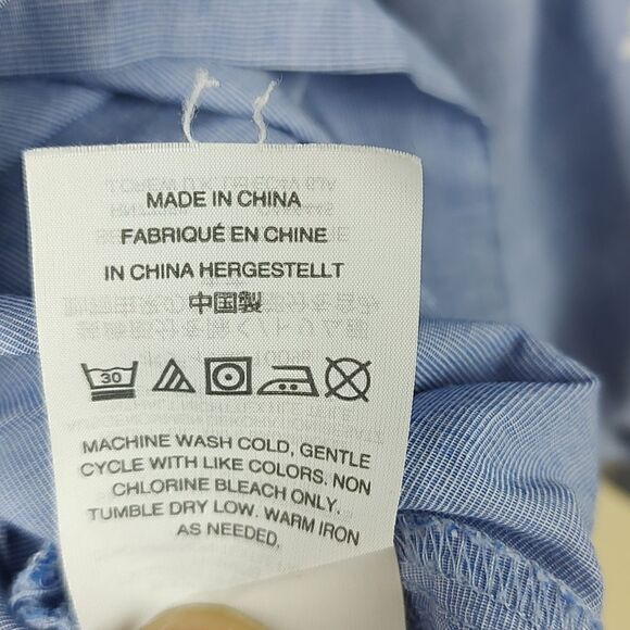 J. Crew The Perfect Embroidered Chambray Cotton Blouse Top Puff Sleeves Size S - Picture 11 of 12